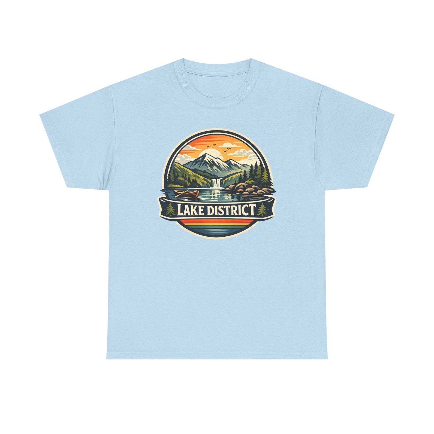 Lake District Graphic Tee — Scenic Mountain & Lake Camping Shirt