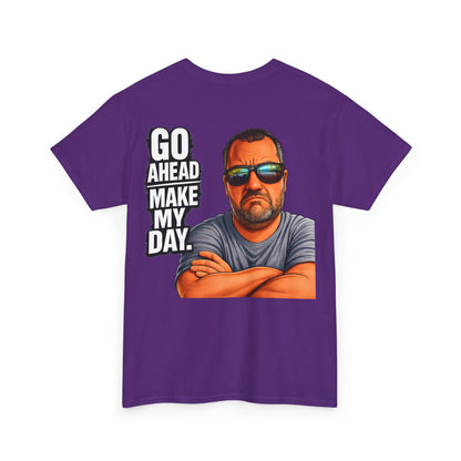 Go Ahead Make My Day T-Shirt — Sunglasses Guy Graphic Tee