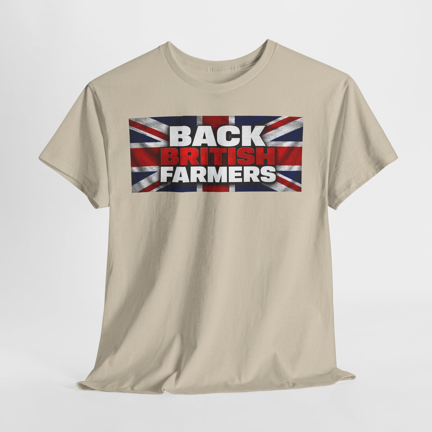 Back British Farmers T-Shirt — Union Jack Support Tee for UK Farmers