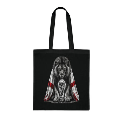 England Lion Tote Bag – Protective Lion Illustration Cotton Tote
