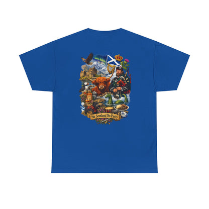 Scotland Collage T-Shirt — "No Scotland No Party" Scottish Heritage Tee