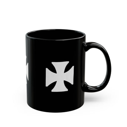 Manchester City ST Mark's Black Ceramic Mug with White Maltese Cross – Gothic Coffee Cup (11oz, 15oz)