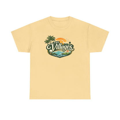 The Villages of Florida Sunset Logo Tee - Florida Palm Beach Retro T-Shirt