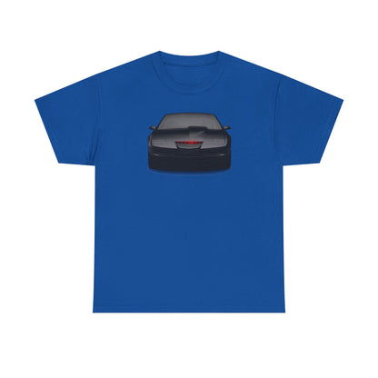 KITT-Inspired Retro Sports Car Tee — Front View Knight Rider Car Graphic Shirt