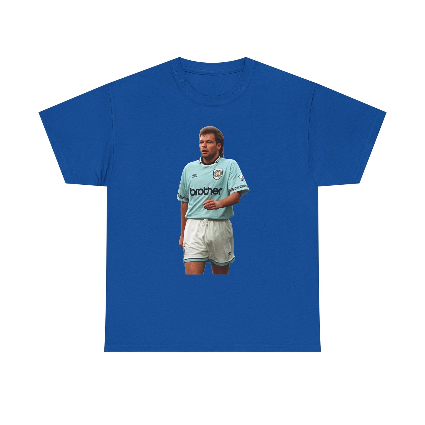 Uwe Rosler Manchester City Legend Graphic Tee - Retro Football Kit Print