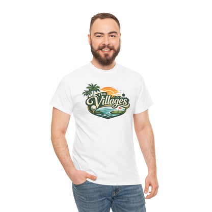 The Villages of Florida Sunset Logo Tee - Florida Palm Beach Retro T-Shirt