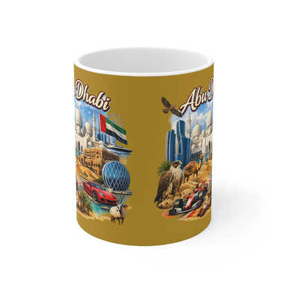 Abu Dhabi Skyline Ceramic Mug — 11oz & 15oz Souvenir Coffee Cup
