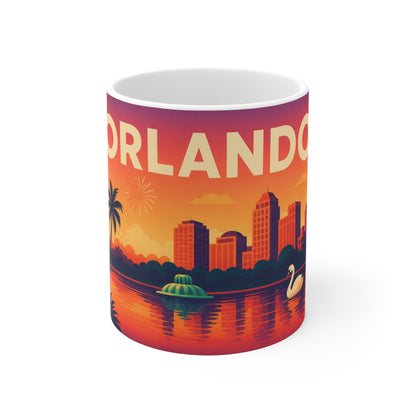 Orlando Sunset Ceramic Coffee Mug — 11oz & 15oz Travel Souvenir