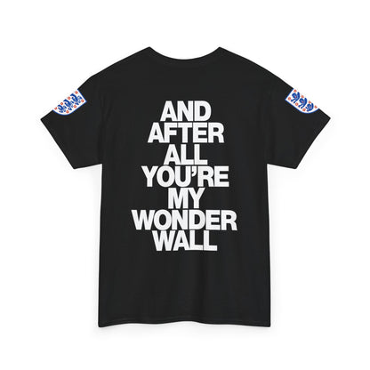 England Football Tee — "And After All You're My Wonderwall" Lyrics Tee
