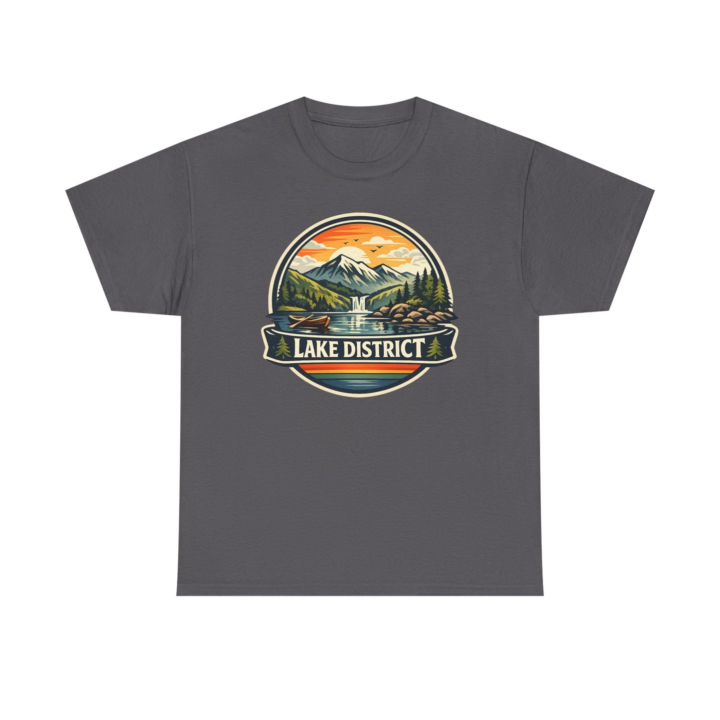 Lake District Graphic Tee — Scenic Mountain & Lake Camping Shirt
