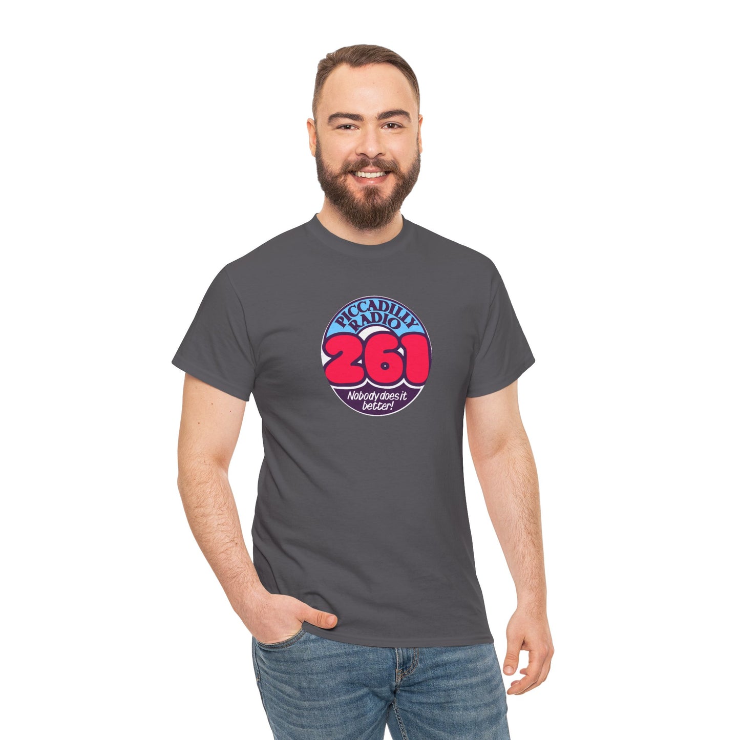 Piccadilly Radio '261' Logo T‑Shirt — Vintage Unofficial Radio Station Graphic Tee