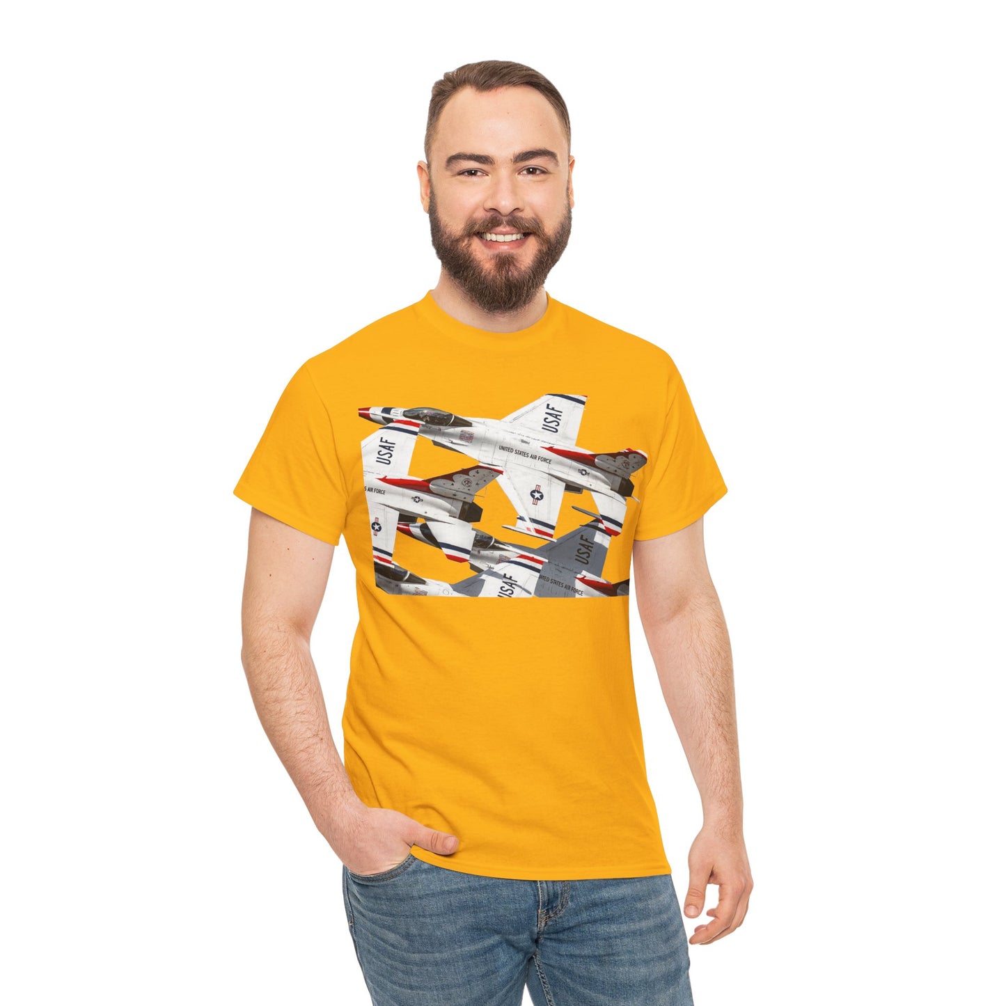 Thunderbirds Jet Formation T‑Shirt — Military Aviation Fighter Jets Tee