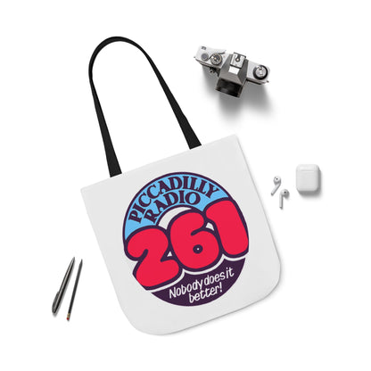Tote Bag — Retro 'Piccadilly Radio 261' Vintage Logo Canvas Tote