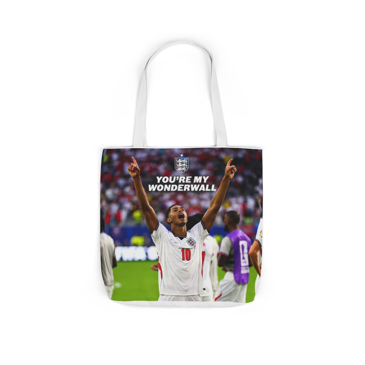 Jude Bellingham England Celebration Tote Bag – "You’re My Wonderwall" England Fan Canvas Tote