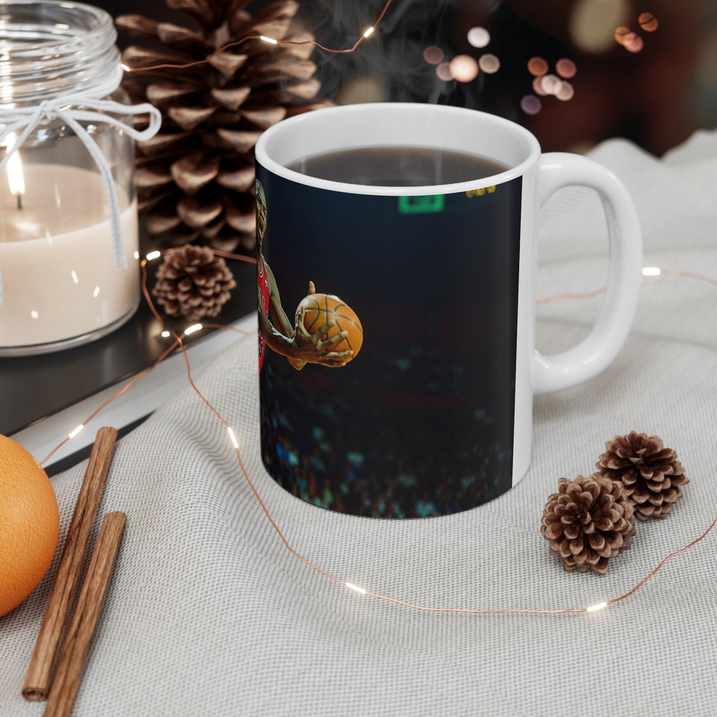Basketball Action Mug — Dynamic Game Night Coffee Cup (11oz, 15oz)