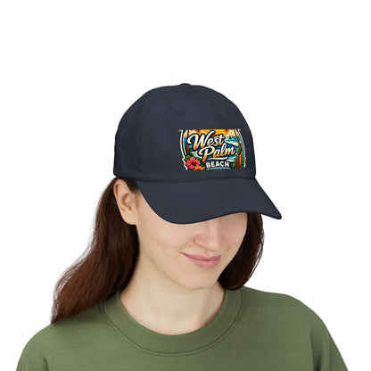 West Palm Beach Dad Cap — Vintage Surfboard Floral Beach Hat