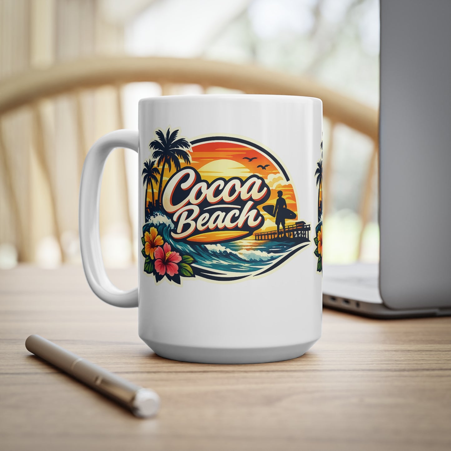 Cocoa Beach Ceramic Coffee Cups, 11oz, 15oz