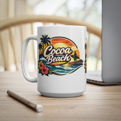 Cocoa Beach Ceramic Coffee Cups, 11oz, 15oz