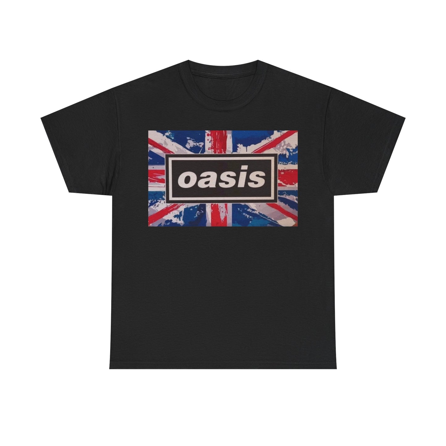 Oasis Union Jack Tee – Vintage British Band Logo T-Shirt