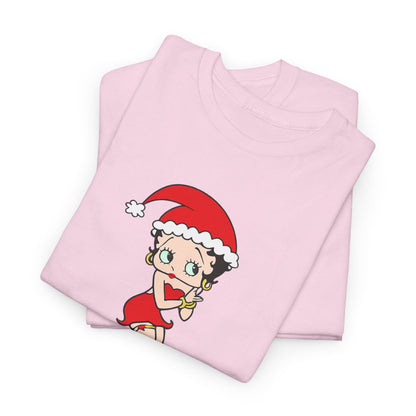 Christmas Betty Boop Tee - 'Merry Christmas' Holiday Graphic Shirt