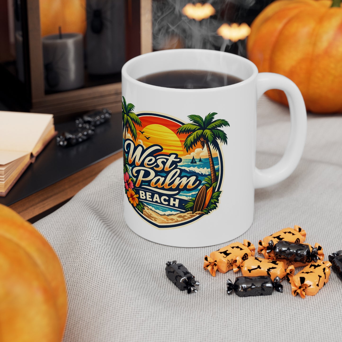 West Palm Beach Ceramic Coffee Cups, 11oz, 15oz