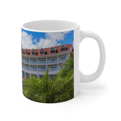WDW Grand Floridian Hotel Photo Mug — Historic Seaside Villa Ceramic Coffee Cup (11oz, 15oz)