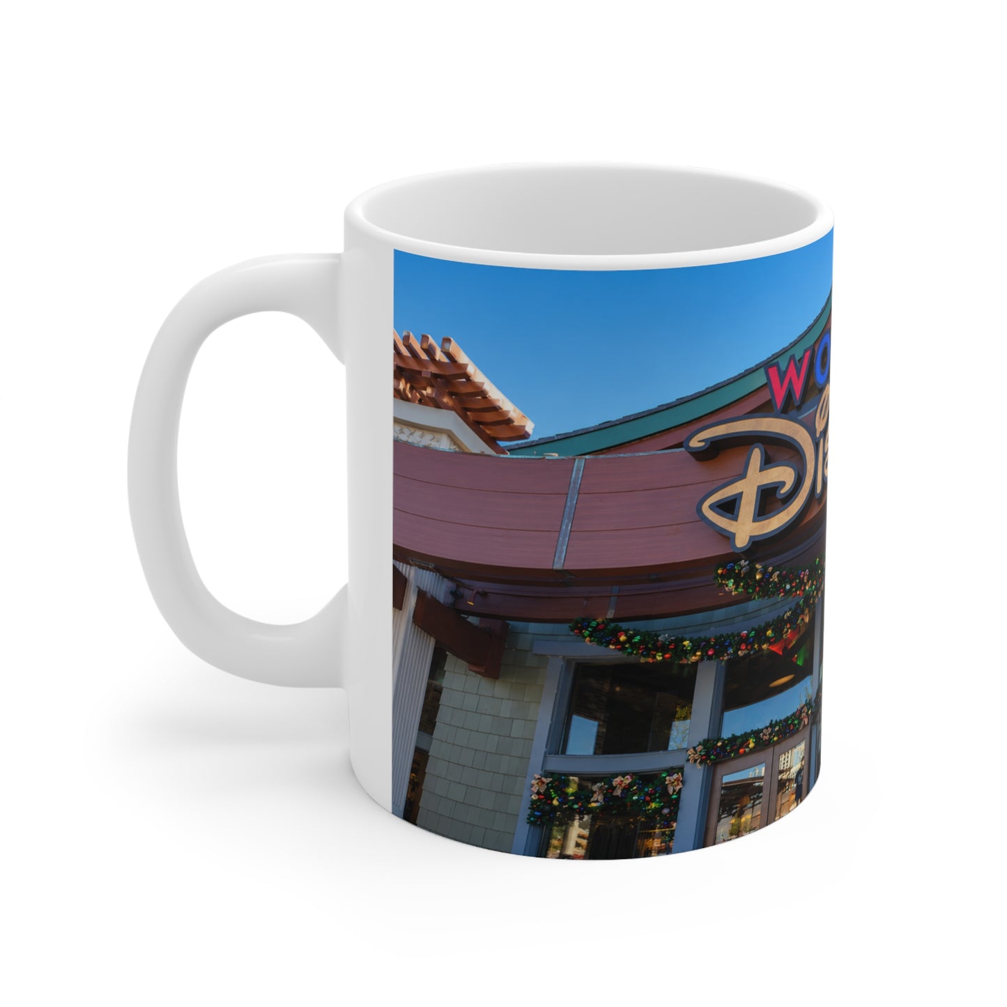 World of Disney Store Sign Ceramic Mug — Theme Park Souvenir Coffee Cup (11oz & 15oz)