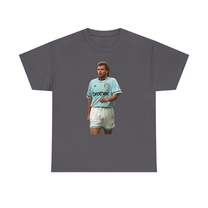 Uwe Rosler Manchester City Legend Graphic Tee - Retro Football Kit Print