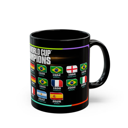 FIFA World Cup Champions Black Mug – All Winning Nations Timeline (11oz/15oz)