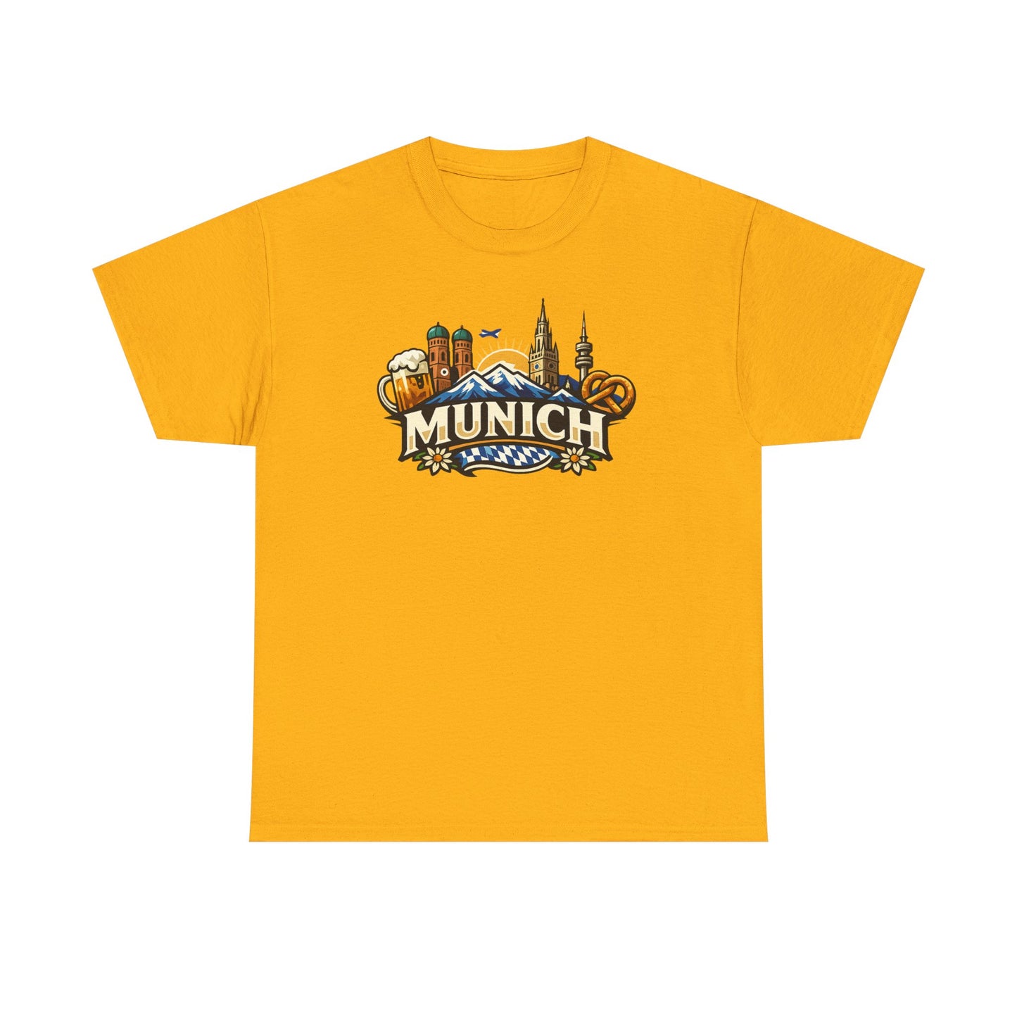 Munich Souvenir T‑Shirt — Oktoberfest Beer & Pretzel Graphic Tee