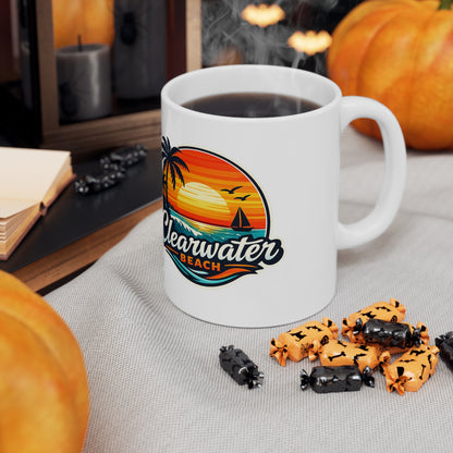 Clearwater Beach Ceramic Coffee Cups, 11oz, 15oz