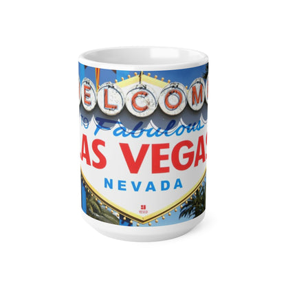 Las Vegas Sign Ceramic Coffee Mug — 11oz & 15oz Travel Souvenir