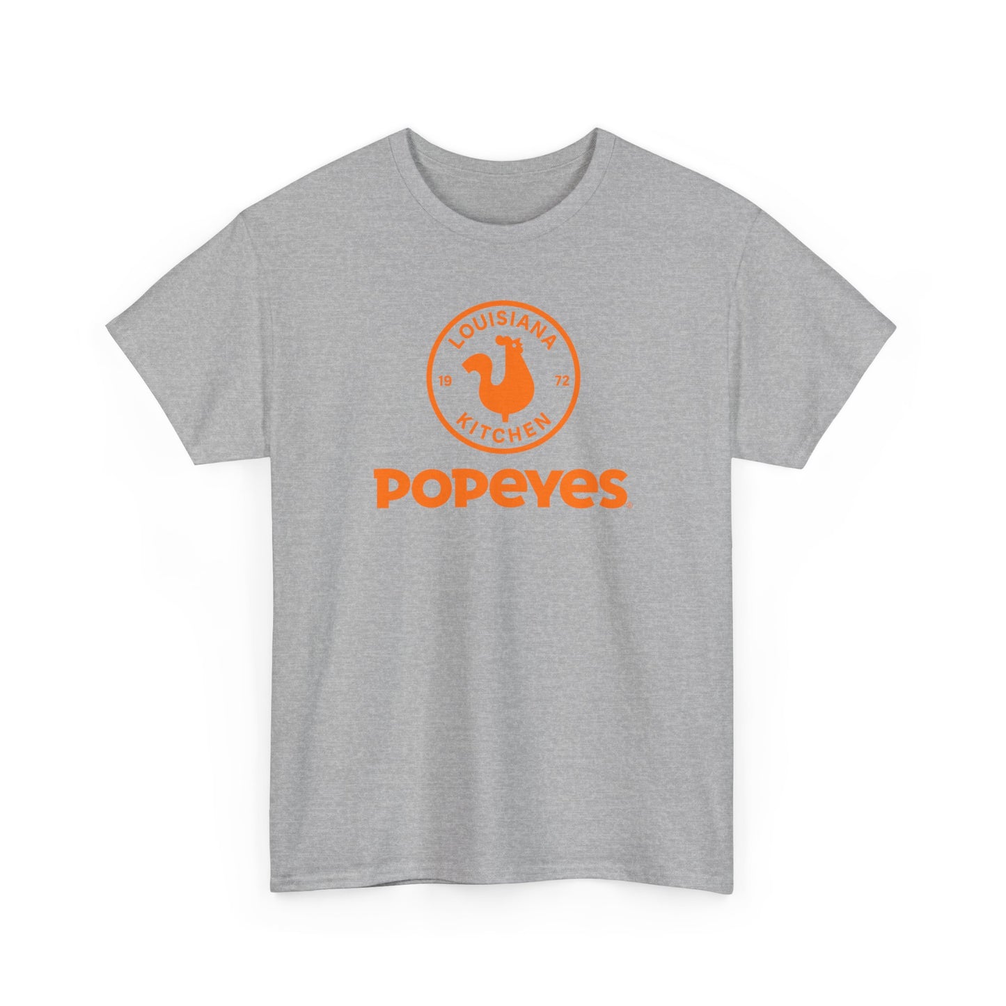 Popeyes Logo T-Shirt — Vintage Orange Louisiana Kitchen Tee