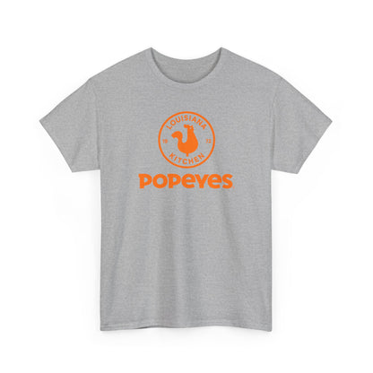 Popeyes Logo T-Shirt — Vintage Orange Louisiana Kitchen Tee