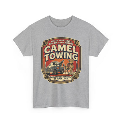 Camel Towing Tee — Vintage Desert Tow Truck Graphic T-Shirt