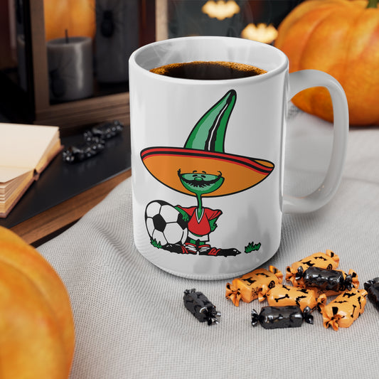 Mexico 86 Soccer Sombrero Mug — Funny Mexican Soccer Coffee Cup (11oz & 15oz)