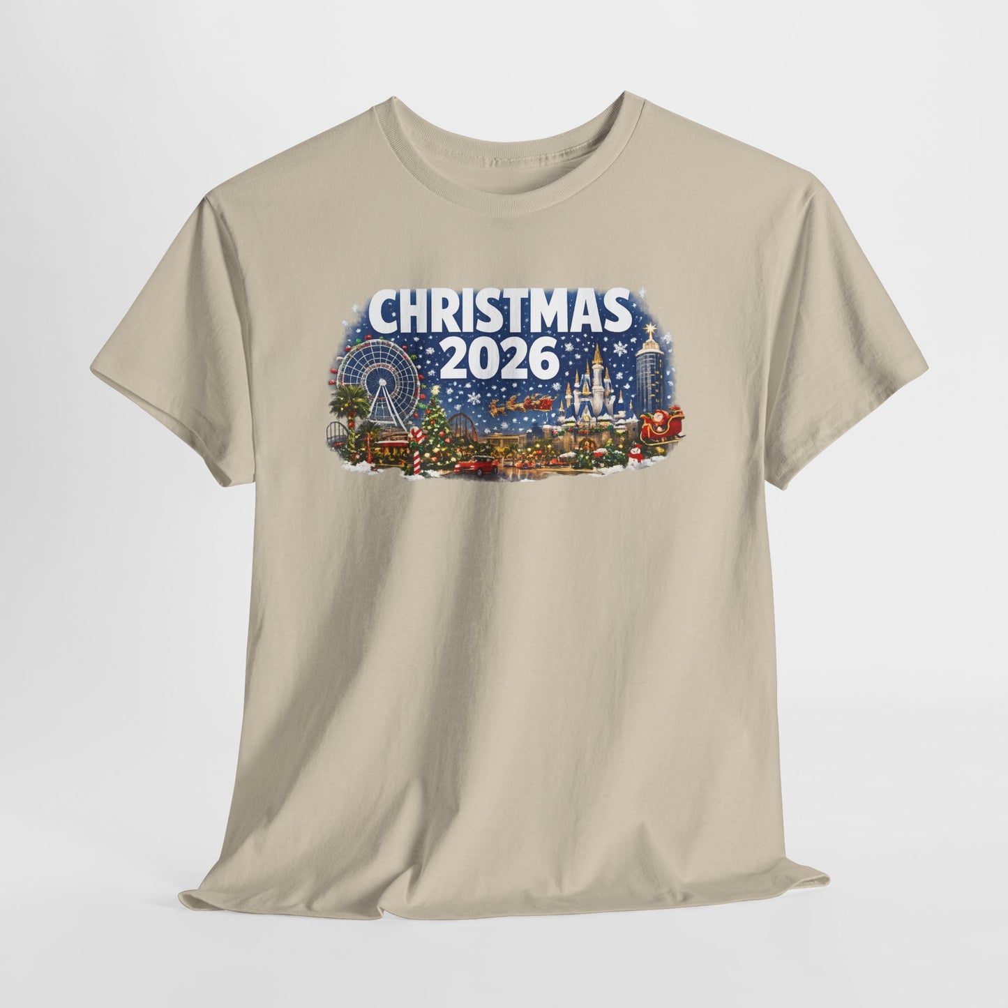 Christmas 2026 Holiday Tee — Festive Winter Village Graphic T-Shirt