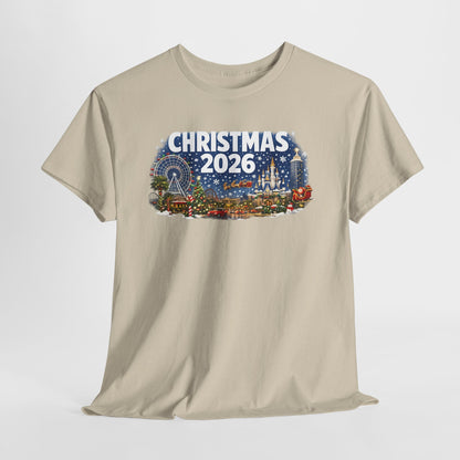 Christmas 2026 Holiday Tee — Festive Winter Village Graphic T-Shirt