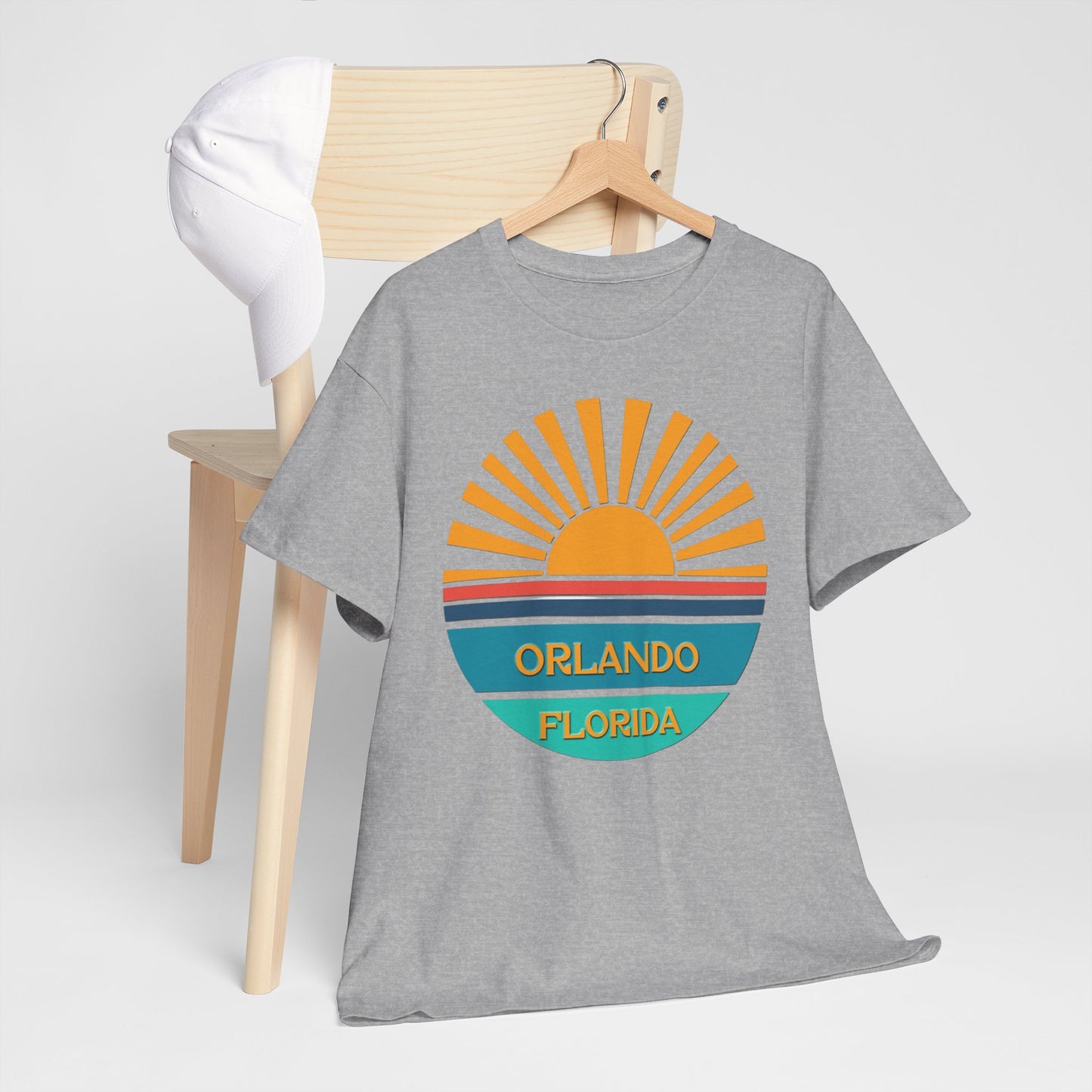 Orlando Florida Sunset T-Shirt – Retro Sunburst Vacation Tee