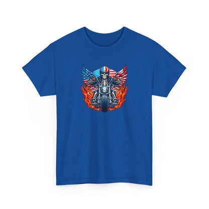Motorcycle Skull Tee — "Sons of a B***h" Patriotic Biker Shirt
