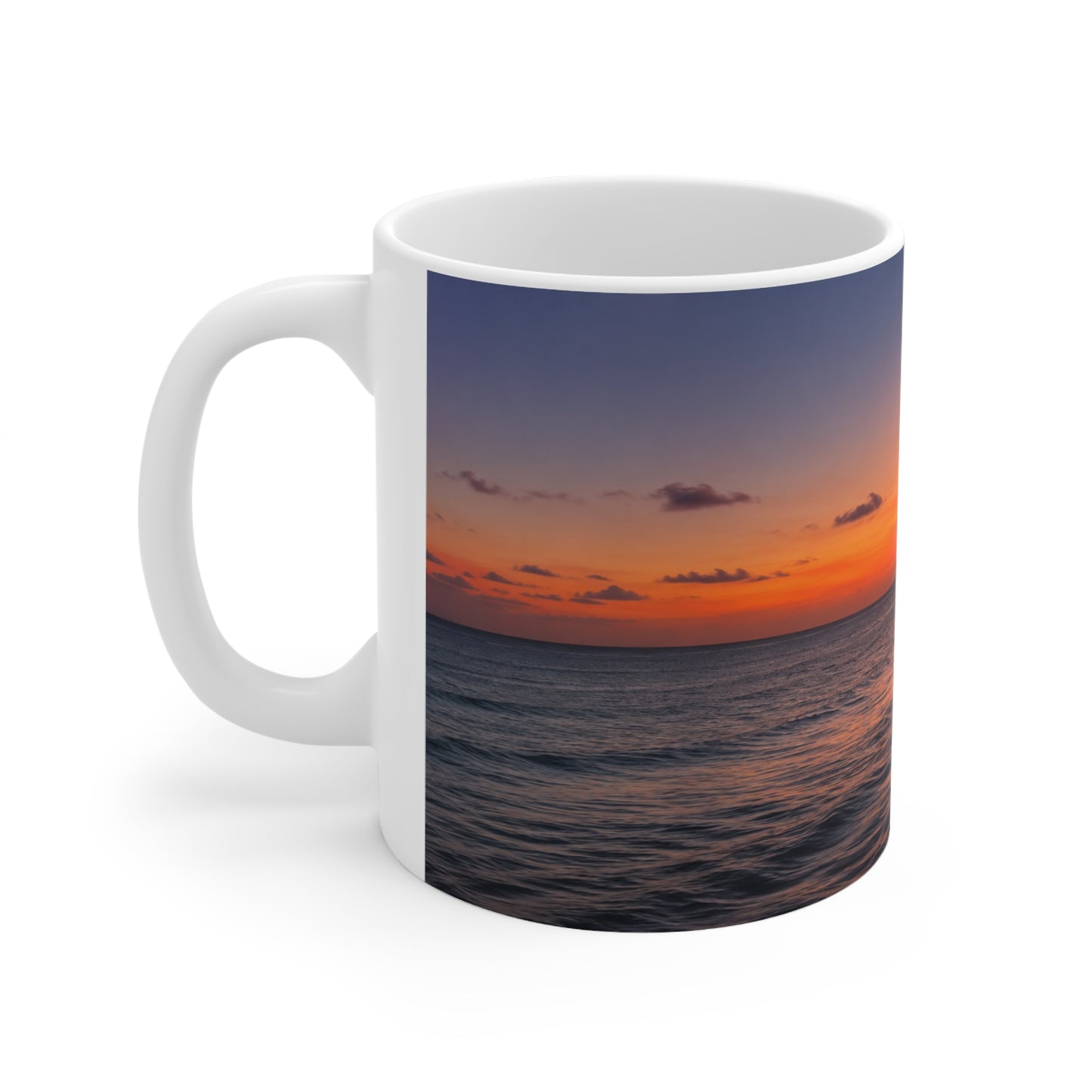 Barbados Sunset Ocean Ceramic Mug — 11oz & 15oz Coffee Cup