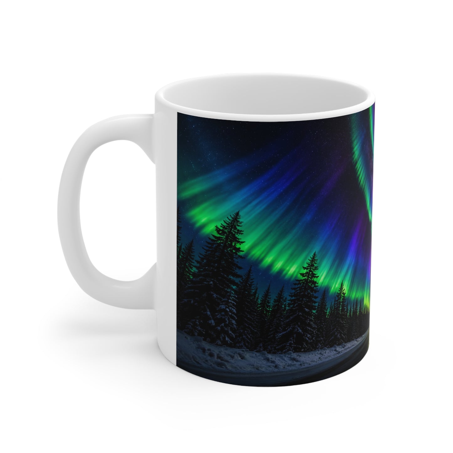 Aurora Borealis Coffee Mug — Northern Lights Ceramic Mug (11oz/15oz)