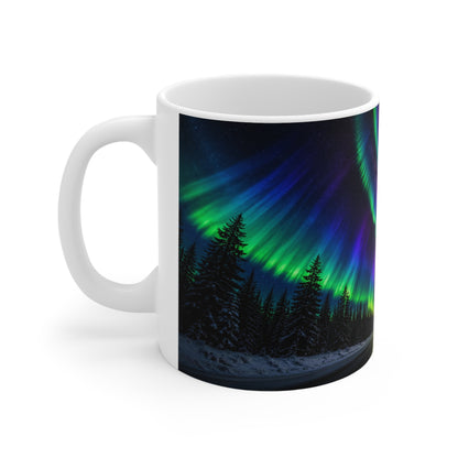 Aurora Borealis Coffee Mug — Northern Lights Ceramic Mug (11oz/15oz)