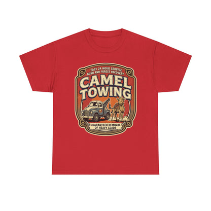 Camel Towing Tee — Vintage Desert Tow Truck Graphic T-Shirt