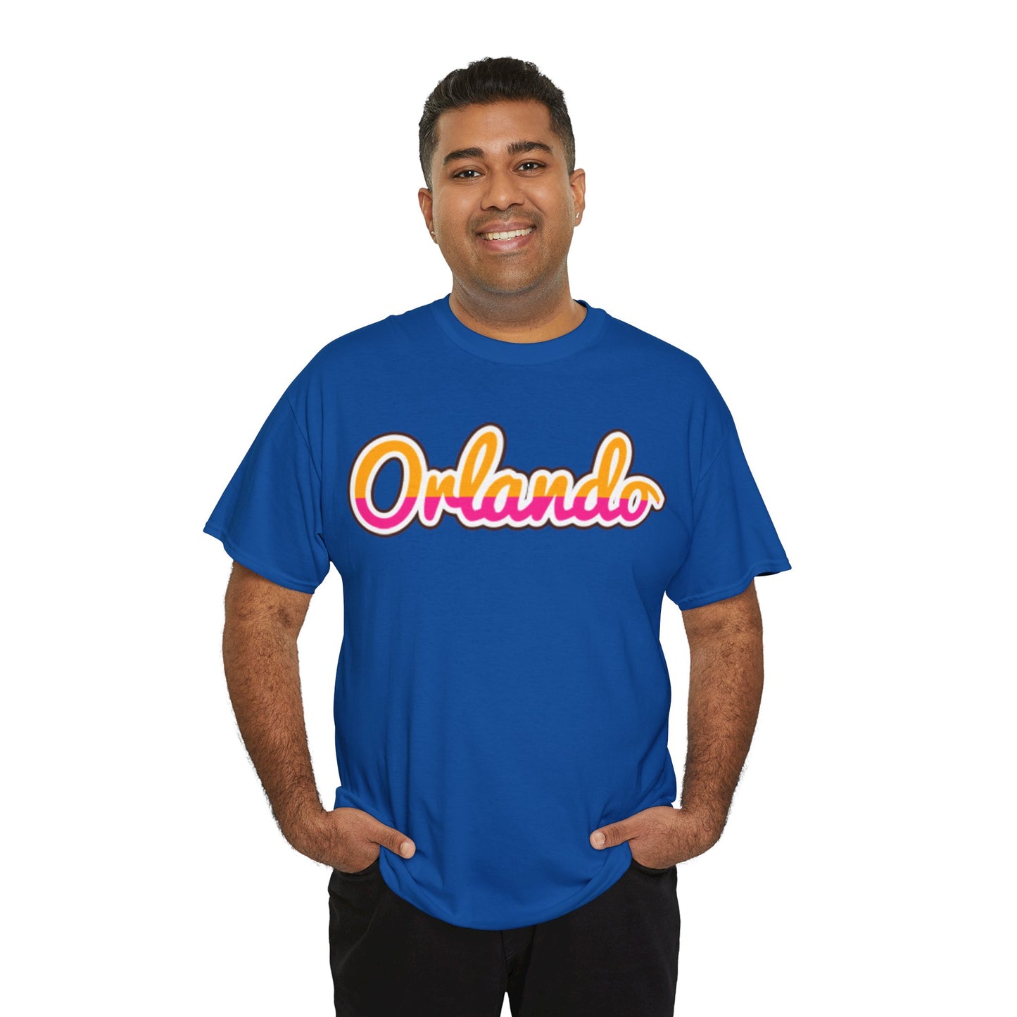 Orlando Retro Script Tee — Vintage Sunset City Souvenir Shirt