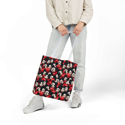 Mickey Mouse Canvas Tote — Retro Cartoon Character Allover Print