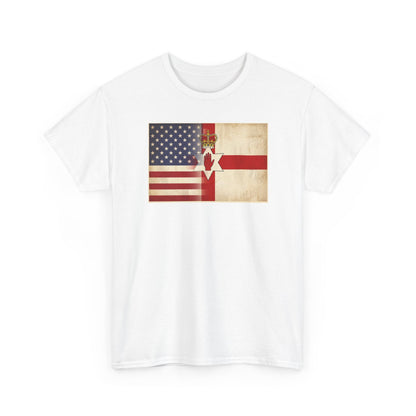 USA / Northern Ireland Flag T-Shirt – Vintage USA & Ulster Cross Tee