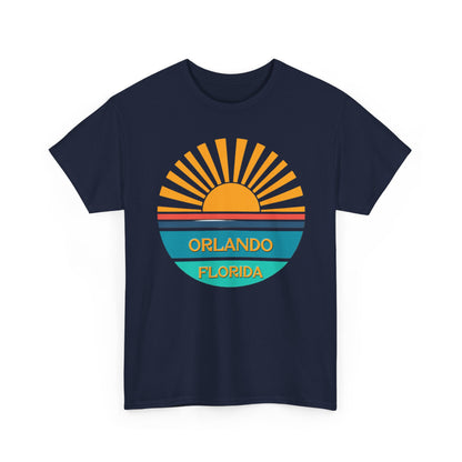 Orlando Florida Sunset T-Shirt – Retro Sunburst Vacation Tee