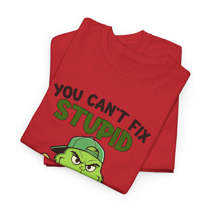 Funny Carpenter T‑Shirt — "You Can't Fix Stupid But You Can Numb It With a 2x4"