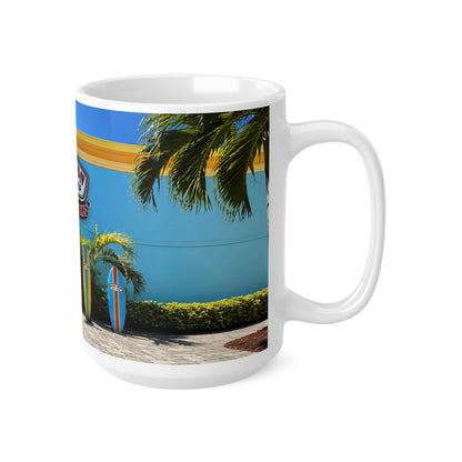 Ron Jon Surf Shop Photo Mug — Beach Surfboard Ceramic Coffee Cup (11oz & 15oz)